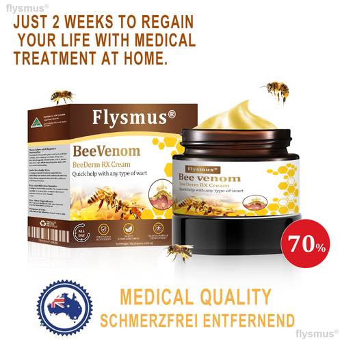 🎁flysmus® BeeDerm RX Cream, Painless, Targeted Treatment for Warts, Skin Tags, Skin Lesions, Infections, and Scars