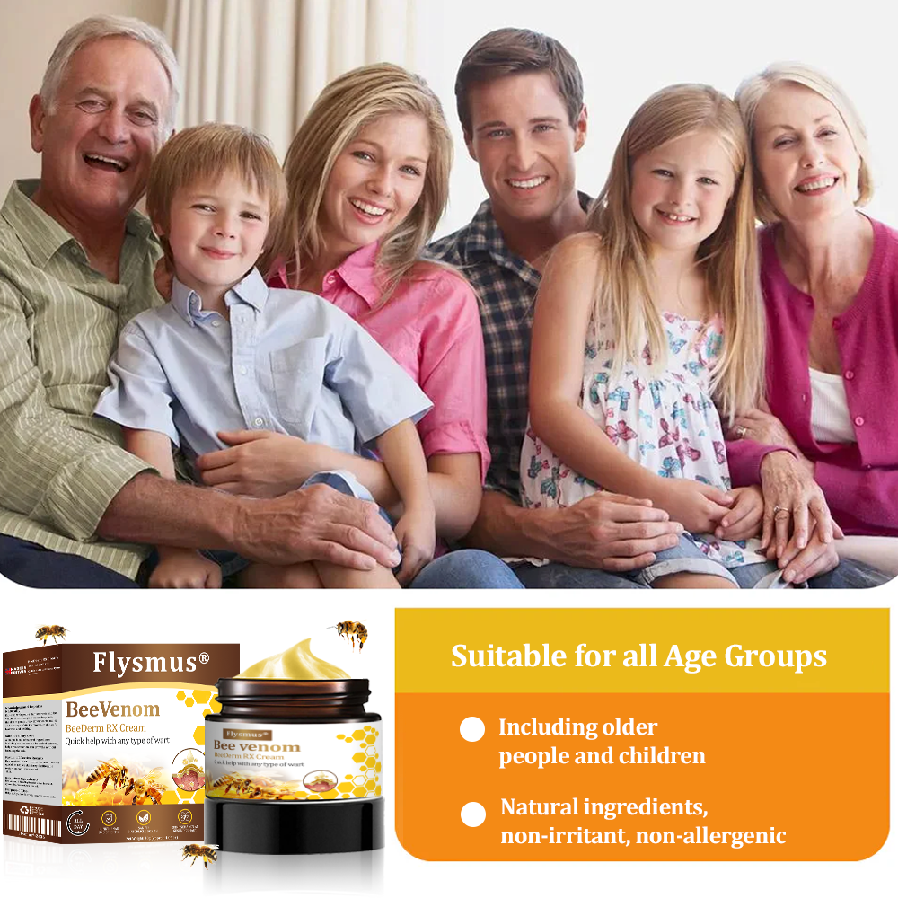 🎁flysmus® BeeDerm RX Cream, Painless, Targeted Treatment for Warts, Skin Tags, Skin Lesions, Infections, and Scars