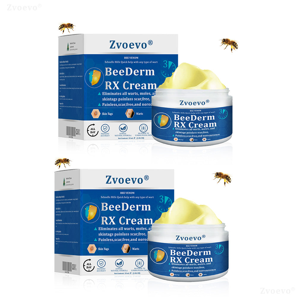đŠââď¸ZvoevoÂŽ BeeDerm RX Cream, Painless, easy and gentle fix for warts, skin tags, lumps, infections, cysts and scars