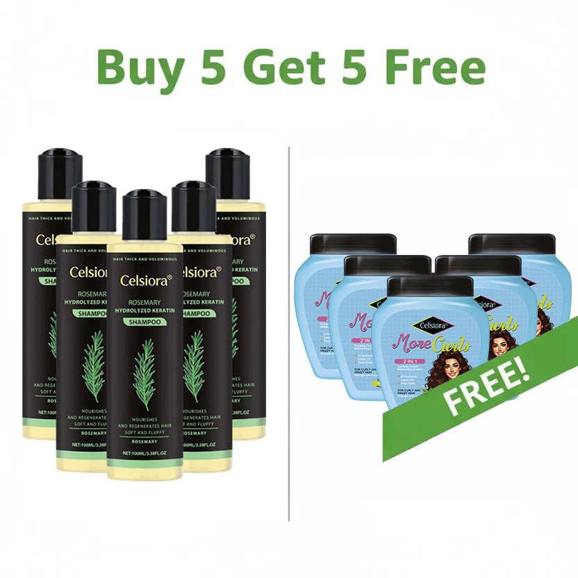 🔥LAST DAY 50% OFF💦Celsiora® Organic Rosemary Hair Growth Shampoo & Hair Conditioner