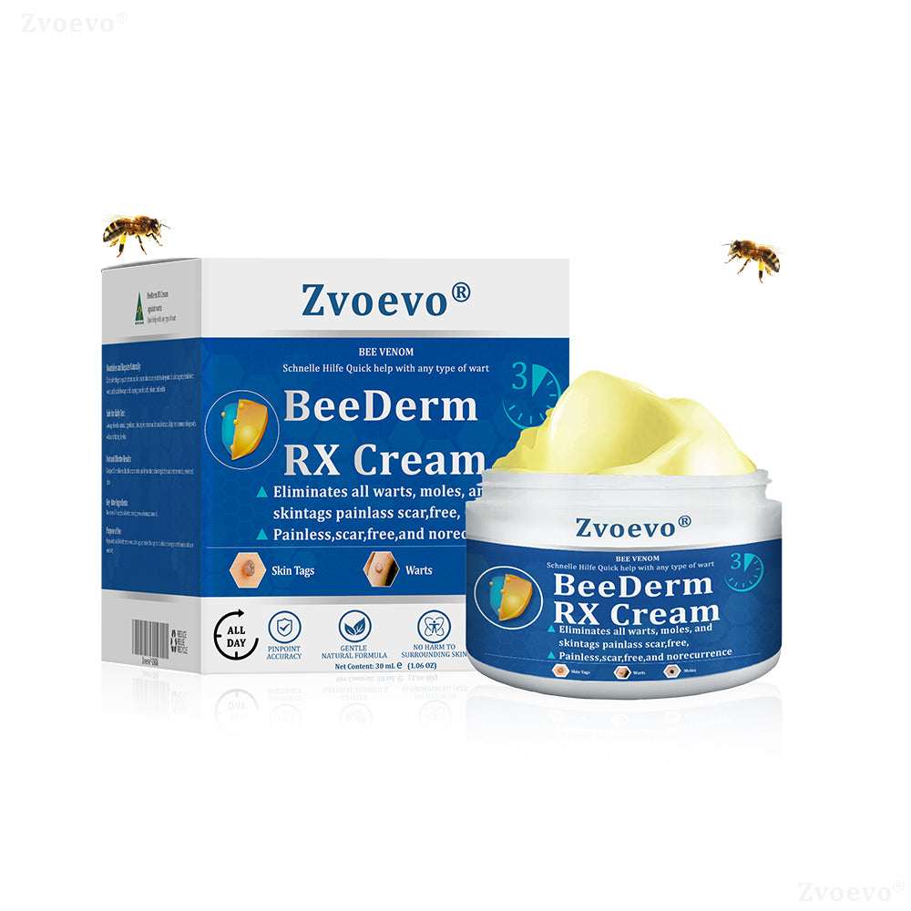 👩‍⚕️Zvoevo® BeeDerm RX Cream, Painless, easy and gentle fix for warts, skin tags, lumps, infections, cysts and scars