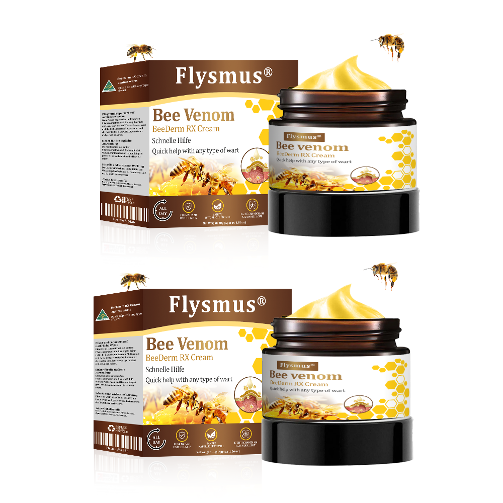 👍flysmus® BeeDerm RX Cream, Painless, Targeted Treatment for Warts, Skin Tags, Skin Lesions, Infections, and Scars